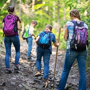 family hiking