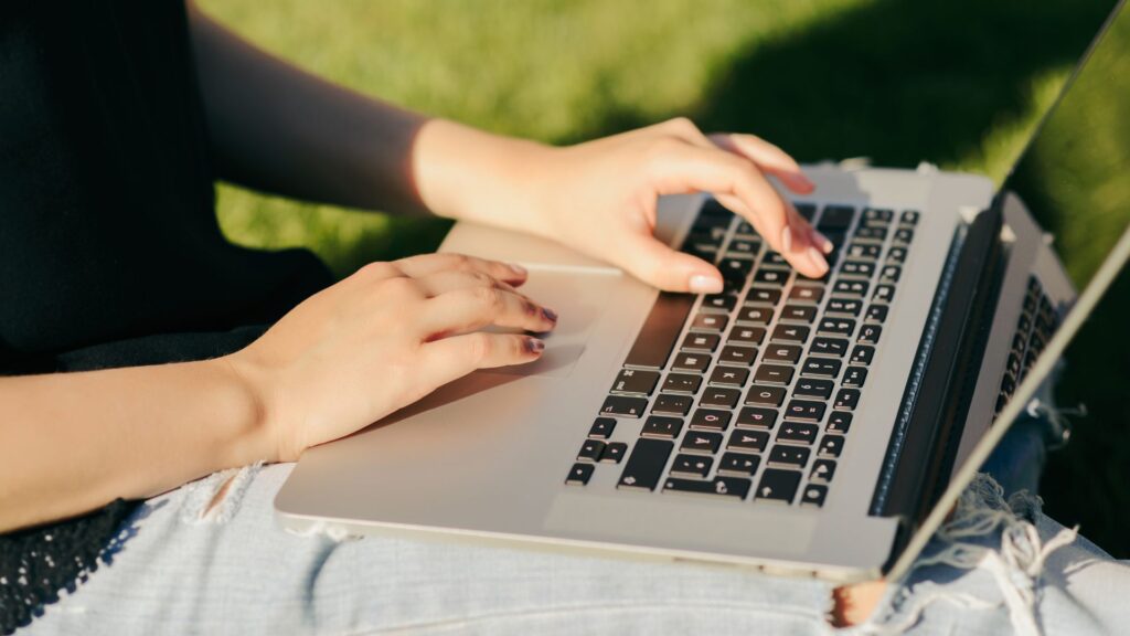 close up of a laptop