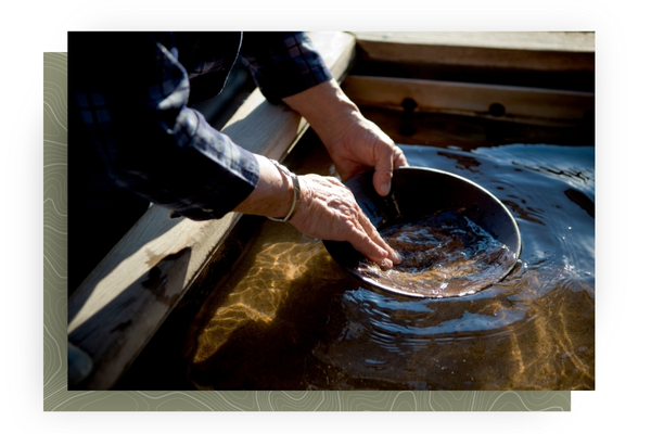 panning for gold
