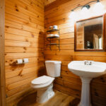 Cabin accomodations at Coloma Resorts- Minors Cabin image 8 Interior view-bathroom