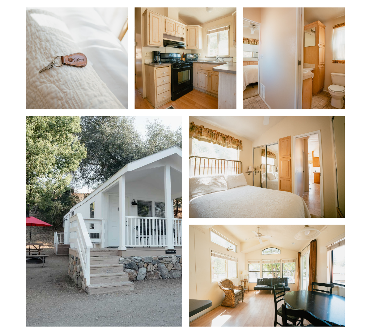 Coloma Resorts- Cabin Accomodations South Fork Cabins Collage Image