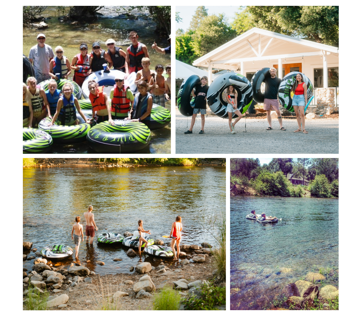 River Tubing at Coloma Resort Collage Photo